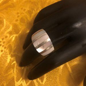 Mother of Pearl and Silver Ring